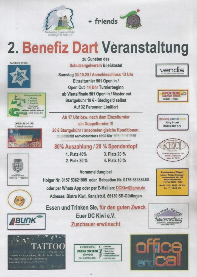 Plakat zu Benefiz-Dart-Veranstaltung (Bildrechte: Klaus Port)